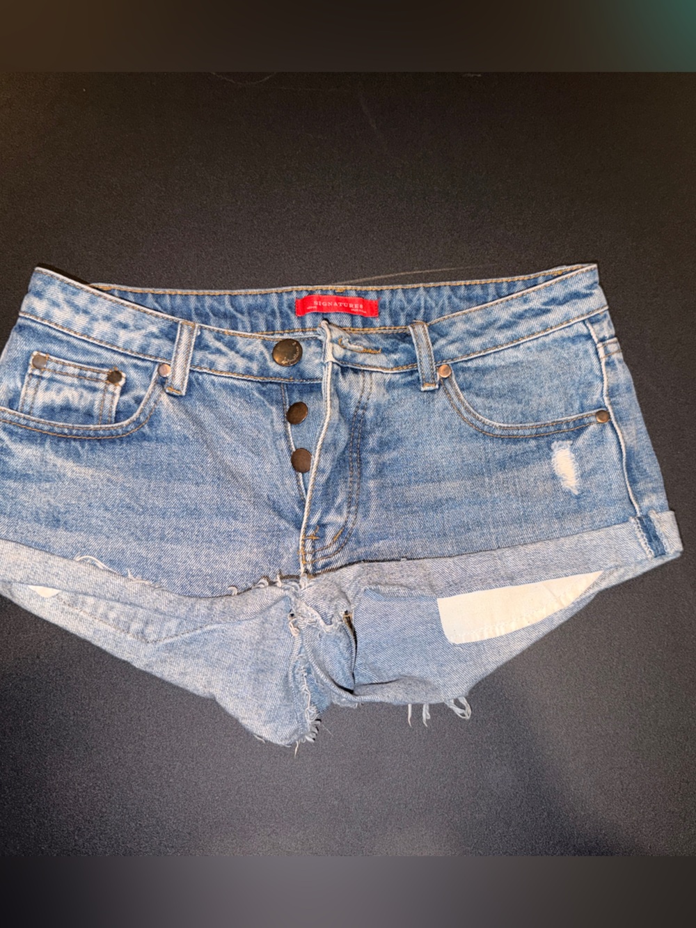 Adidas Distressed Denim Women's Shorts Size M